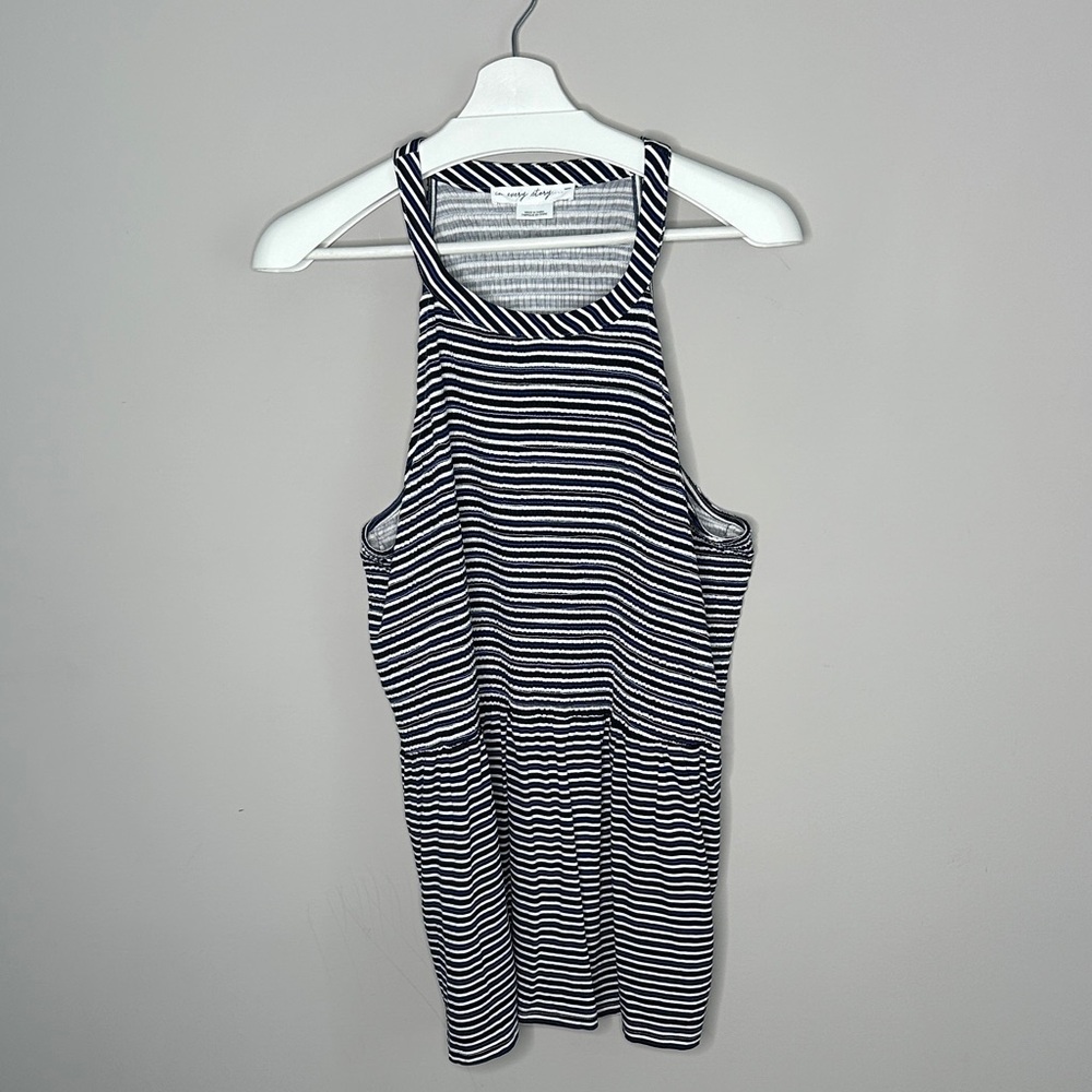 In Every Story Striped Black, Blue, and White Tank Top